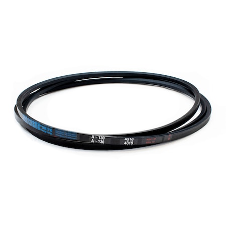 D&D A130 Classical V-Belt, 132 in Outside Length, 1/2 in Top Width, 1 Ribs A130